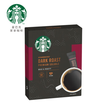 星巴克（Starbucks）黑咖啡 速溶咖啡 0糖低脂 10条23g 深度烘焙 法国原装进口