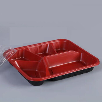 宝蓝（中亚） 一次性餐盒 五格塑料快餐盒    1000个起售 