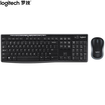 罗技（Logitech）MK270 键鼠套装 无线键鼠套装 办公键鼠套装 全尺寸 黑色 带无线2.4G接收器 kp