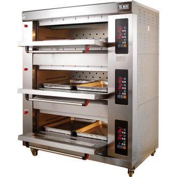 圣托（Shentop）三层六盘商用烤箱 大型烘焙蛋糕面包燃气烤炉 月饼披萨液化气大烘炉 STAH-KR36