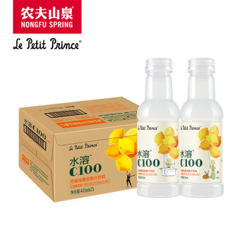 农夫山泉 水溶C100柠檬味果汁饮料445ml*15瓶 满足每日所需维生素C