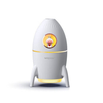 Midea 火箭兔加湿器迷你轻音小型空气氛围灯加湿器 HM11白色
