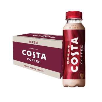 可口可乐（Coca-Cola）COSTA COFFEE  醇正拿铁 浓咖啡饮料 300mlx15瓶 