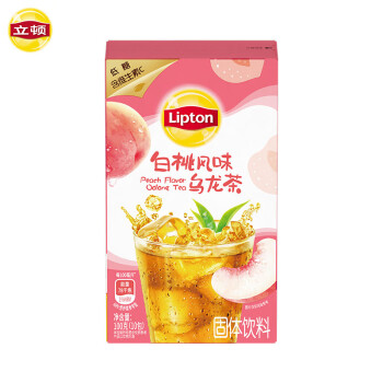 立顿（Lipton） 冷泡冰饮果汁粉 白桃风味乌龙茶粉固体饮料  10条装100g 