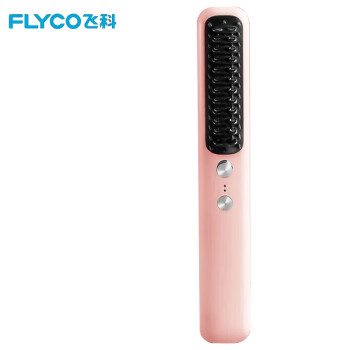 飞科（FLYCO） 直发梳直发器直卷发两用美发护发梳子无线充电式直板夹便携懒人发拉直神器FH6816 蜜桃粉