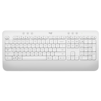 罗技（Logitech）K650 企业级商用无线蓝牙键盘 办公键盘 双模键盘带掌托 Bolt接收器 白