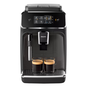 飞利浦（PHILIPS）咖啡机意式全自动家用现磨咖啡机欧洲原装带触控屏奶泡系统黑珍珠Plus EP2124/62