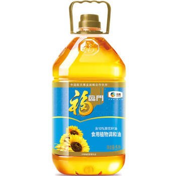 福临门 食用油 葵花籽清香食用植物调和油5L 中粮出品