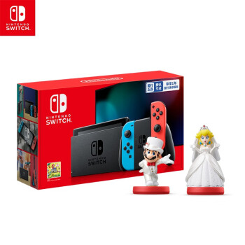 任天堂 Nintendo Switch 国行续航增强版红蓝游戏主机 & 七夕情人节 amiibo【婚礼套装】