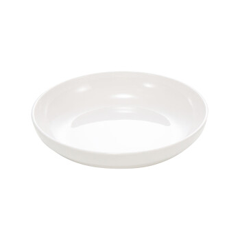 扬格  密胺仿瓷圆盘子 8英寸白色深圆盘 餐厅自助菜盘子牛排盘圆盘10个装