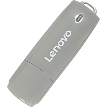 联想（Lenovo）8GB USB2.0 U盘帽盖设计 时尚便携 SS260系列学习办公电脑通用 灰色