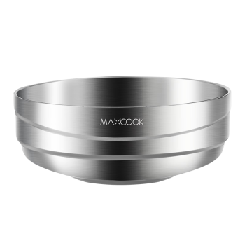 美厨（maxcook）304不锈钢碗 加厚大汤碗双层隔热 餐具面碗20CM MCWA745