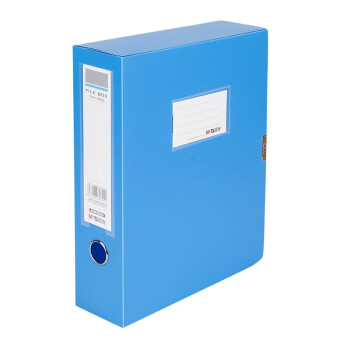 晨光 文具A4/75mm蓝色粘扣档案盒 大容量PP文件盒 资料盒/财务凭证收纳盒 单个装ADM95394