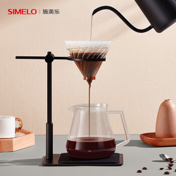 SIMELO （施美乐）咖啡滤纸手冲滤纸滴漏式咖啡粉过滤网日本进口V型滤杯咖啡过滤纸 V02白色50只(1-4人份)