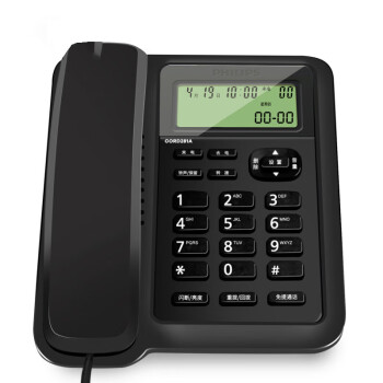 得力|CORD281A有绳电话机座机  免提通话 黑色190*160*74㎜  0.58kg
