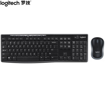 罗技MK270无线键鼠套装 无线鼠标键盘套装 笔记本电脑键盘无线办公键鼠 全尺寸带2.4G接收器 黑色