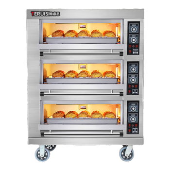 特睿思（TERUISI）电烤箱商用大型燃气面包烤炉三层六盘大容量蛋糕披萨烘焙烤箱一层二盘二层多层 RQ-303