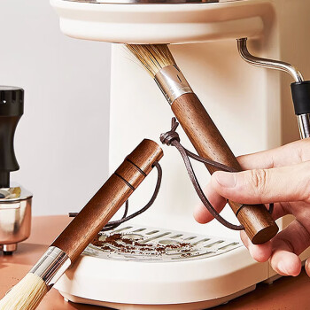 逸居客（YIJUKE）猪鬃毛刷磨豆机咖啡粉清洁刷木柄咖啡机研磨机专用清洗刷子