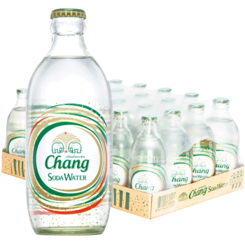 泰象（Chang）苏打水 泰国原装进口 Chang泰象牌苏打汽泡水 325ml*24瓶 整箱