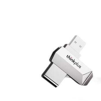 联想（thinkplus）128GB USB3.0高速U盘TPU301银色 金属迷你移动优盘