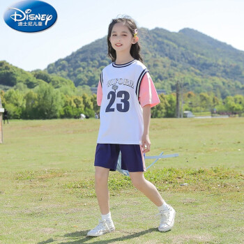 迪士尼童装315岁女孩夏天穿的女童篮球运动套装夏装2021洋气新款儿童
