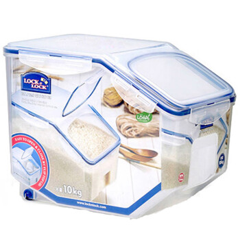 乐扣乐扣（LOCK&LOCK） 保鲜盒大米桶塑料冰箱储物盒 PP材质面包储藏盒相机盒 HPL510米桶(12L 取米口非密封)