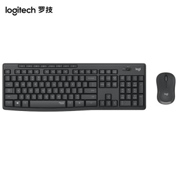 罗技（Logitech）MK295 无线键鼠套装 办公键鼠套装 轻音键鼠套装 全尺寸 黑色