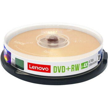 联想（Lenovo）DVD+RW 可重复刻录光盘 台产档案4.7G空白盘 可擦写1-4X DVD+RW 10片桶装 可重复刻录DVD 商用