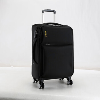 立都（LIDU）皮箱万向轮拉杆箱牛津布行李箱旅行箱 黑色 22吋
