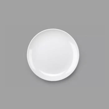 易铂白色密胺盘子 圆形早餐盘 酒店餐厅用密胺圆盘25cm（10个起订）