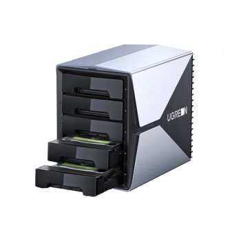绿联 硬盘柜 硬盘盒5盘 2.5/3.5英寸（不带RAID磁盘阵列） SATA串口Type-C 移动盘存储柜 40297