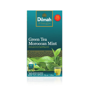 迪尔玛摩洛哥风味薄荷绿茶(调味茶)锡纸包 20袋*1.5g
