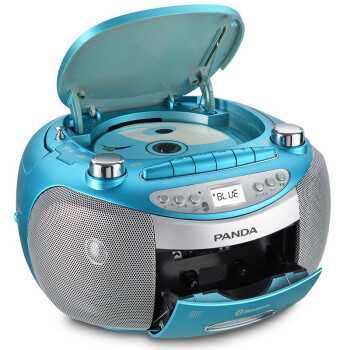 熊猫（PANDA）CD-830 便携cd播放机蓝牙CD机播放器学习录音机磁带一体收录机多功能老年人收音音响 蓝色