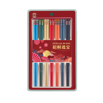 唐宗筷筷子合金筷子家用抗菌率99.9%耐高温高档日式餐具套装10双装