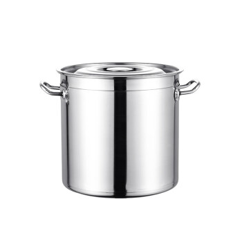 LUVHOO不锈钢桶带盖304不锈钢汤桶卤水桶大汤锅 直径35cm高度35cm 30L