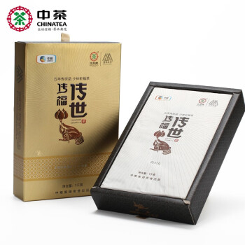 中茶 湖南安化黑茶 2016年 传世传福 金华茯砖茶 茶叶盒装1000g