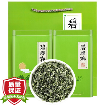 茗山生态茶 茶叶新茶 碧螺春 明前春茶 茶叶礼盒  500g 新绿茶 双罐装