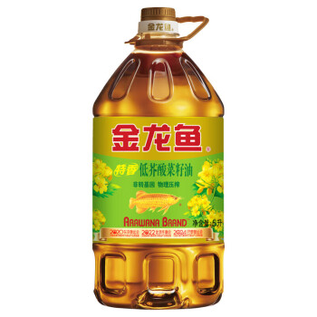 金龙鱼食用油5L 低芥酸非转基因压榨特香菜籽油5L