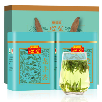 心公茶叶2024新茶绿茶龙井茶明前嫩芽高山春茶罐装礼盒送礼自己喝250g