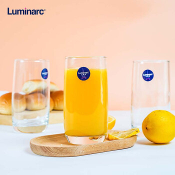 乐美雅（Luminarc）玻璃杯茶具套装葡萄园水杯套装家用茶杯白开水杯夏天350ml6只整套