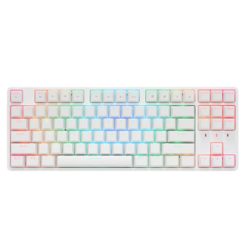 艾石头 FE 87 全键热插拔机械键盘 RGB背光 87键游戏键盘 白色 红轴