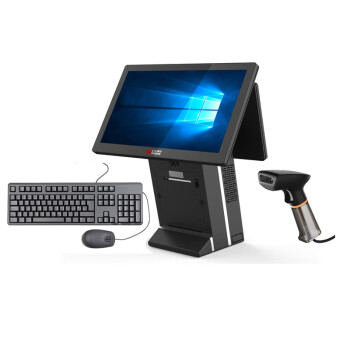 AISINO WINCOR AW i-172  航信德利商用双屏电脑收款机收银机（含鼠标、键盘、扫码枪）正版Windows10系统