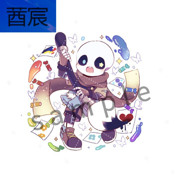 undertale周边传说之下sans钥匙扣徽章frisk horr ink 徽章(58mm)