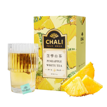 Chali茶里 菠萝白茶盒装37.5g 原叶茶花茶花草茶 三角袋泡茶包包装随机