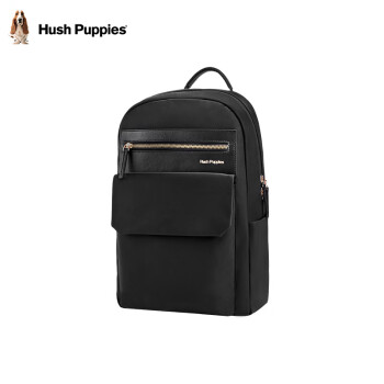 暇步士（Hush Puppies）双肩包女士背包包包女包清新电脑包透气通勤包旅行包书包 黑色
