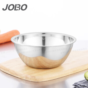 巨博（JOBO）不锈钢盆物斗盆打蛋盆揉面盆18cm 加厚加深型 多种规格可选