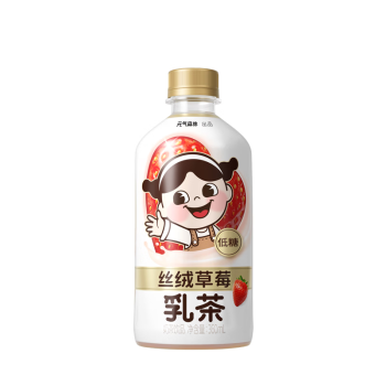 元气森林出品乳茶丝绒草莓口味新品360ml*6瓶低糖奶茶饮料