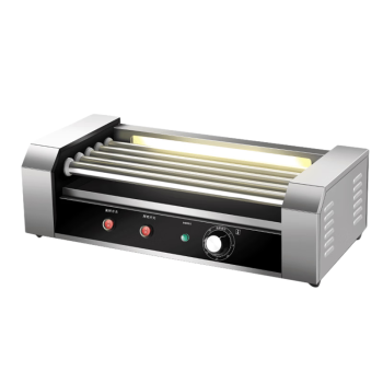 QKEJQ   烤肠机商用台湾烤肠机小型台式烤香肠机全自动热狗烤肠机烤肠机器   5管|无玻璃罩|单温控|