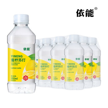 依能 苏打水 【350ml*12瓶】 蜜柠味饮料 清新果味苏打水 03.122