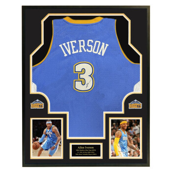 iverson艾弗森 亲笔签名 掘金队球衣 带证书 收藏 裱框